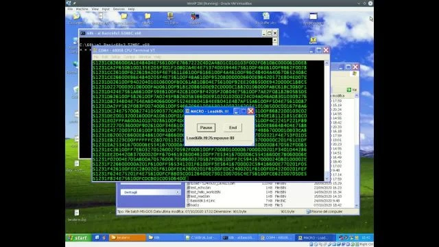 68008 on a breadboard running Basic