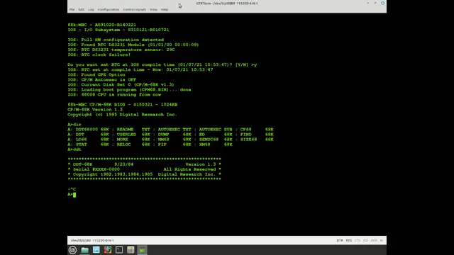 68k-MBC: Homebrew computer with a 68008 CPU running CP/M-68K